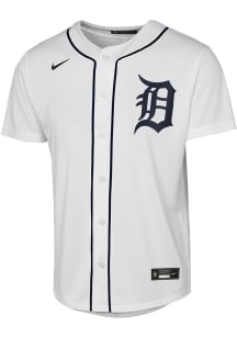 Nike Detroit Tigers Youth White Home Baseline Blank Jersey