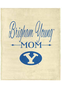 BYU Cougars Mom Silk Touch Fleece Blanket - White