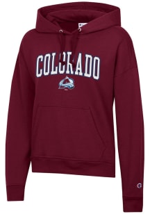 Champion Colorado Avalanche Womens Maroon Powerblend Hooded Sweatshirt
