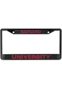Harvard Crimson Team Carbon License Plate Frame - Black
