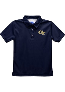 Vive La Fete GA Tech Yellow Jackets Youth Navy Blue Team Short Sleeve Polo Shirt