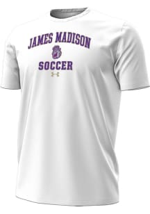 Under Armour James Madison Dukes White Soccer Performance Short Sleeve T Shirt