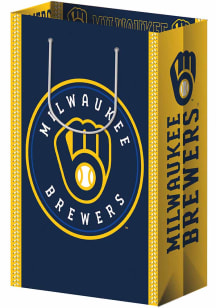 Milwaukee Brewers 9x13 Matte Navy Blue Gift Bag
