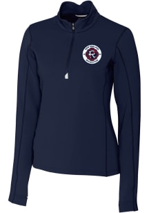 Cutter and Buck New England Revolution Womens Navy Blue Traverse Qtr Zip Pullover