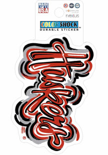 Nebraska Cornhuskers Justin Patten Mascot 3in Durable Stickers - Red