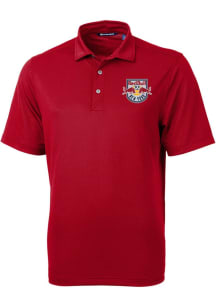 Cutter and Buck New York Red Bulls Mens Red Virtue Eco Pique Short Sleeve Polo