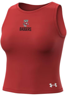 Under Armour Wisconsin Badgers Womens Red Gameday Motion Tank Top