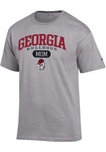 Champion Georgia Bulldogs Grey Pill Box Mom Jersey Short Sleeve T Shirt