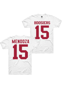 Fernando Mendoza Indiana Hoosiers White Football NIL Shirzees Short Sleeve Player T Shirt