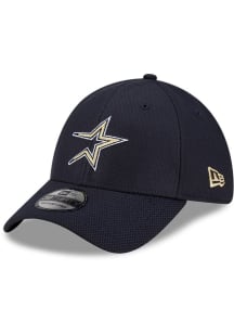 New Era Houston Astros Mens Navy Blue Diamond Era 39THIRTY Flex Hat