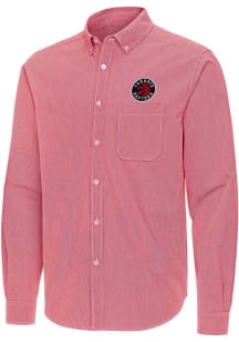 Antigua Toronto Raptors Mens Red Porter Long Sleeve Dress Shirt