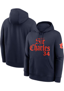 Charles Barkley Auburn Tigers Mens Navy Blue Sir Charles Player Hood