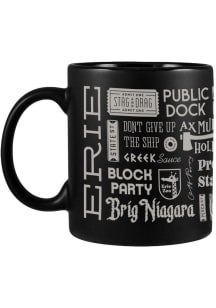 Erie Collage Ceramic Mug - Black