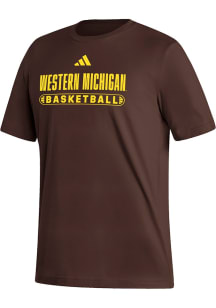 Adidas Western Michigan Broncos Brown Basketball Short Sleeve T Shirt
