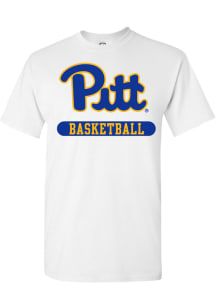 Summit Sportswear Pitt Panthers White Basketball Pill Short Sleeve T Shirt