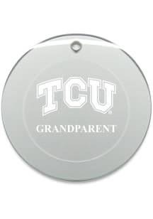 TCU Horned Frogs Grandparent Round Ornament - White