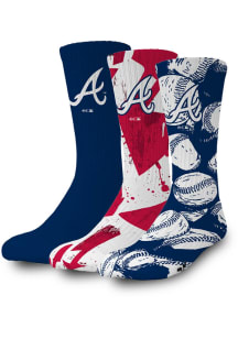 Atlanta Braves ISlide iSlide Primary Mens Crew Socks