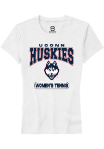 Summit Sportswear UConn Huskies Womens White Women's Tennis Short Sleeve T-Shirt