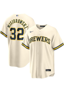 Jacob Misiorowski Milwaukee Brewers Mens Replica Home Jersey - Cream