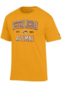 Champion Western Michigan Broncos Gold Est Alumni Jersey Short Sleeve T Shirt