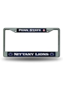 Penn State Nittany Lions Decal Chrome License Plate Frame - Silver