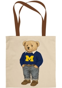 Michigan Wolverines White Teddy Bear Tote Tote