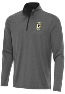Antigua Columbus Crew Mens Black Kinetic Long Sleeve Qtr Zip Pullover