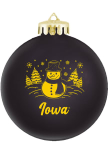 Iowa Hawkeyes Snowman Ornament - Black