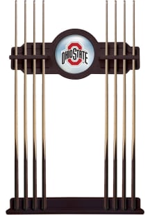 Ohio State Buckeyes Solid Wood Cue Rack Pool Table