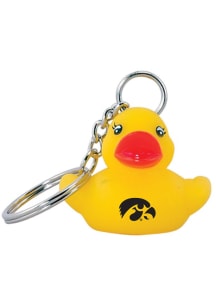Iowa Hawkeyes Rubber Duck Keychain - Black