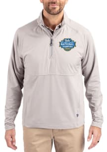 Cutter and Buck UCLA Bruins Mens Anthracite 2026 WBB Champions Adapt Eco Hybrid Long Sleeve Qtr Zi..