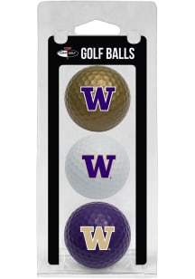 Washington Huskies 3 Pack Golf Balls