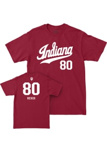 Charlie Becker Indiana Hoosiers Crimson NIL Name And Number Short Sleeve Fashion Player T Shirt