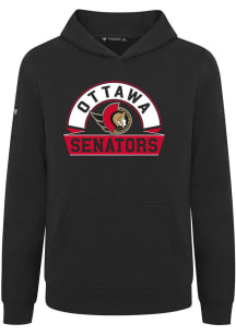Levelwear Ottawa Senators Youth Black Podium Jr Banner Arch Long Sleeve Hoodie