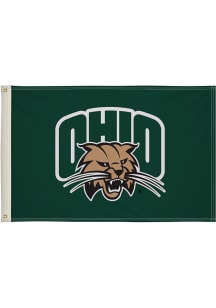 Ohio Bobcats 2' x 3' Silk Screen Grommet Flag - Green