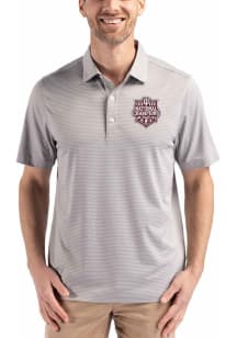 Cutter and Buck Indiana Hoosiers Mens Grey 2025 CFP National Champions Forge Eco Fine Line Short S..