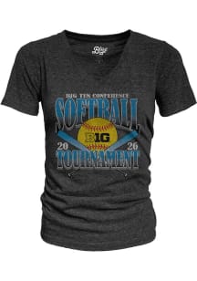 Blue 84 Big Ten Womens Black 2026 Big Ten Softball Tournament Short Sleeve T-Shirt