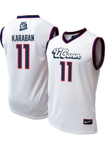 Alex Karaban  Genuine Collective UConn Huskies White NIL Jersey