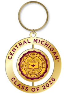 Central Michigan Chippewas Class of 2026 Spinner Keychain - Maroon