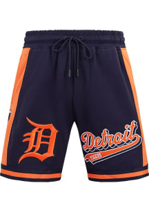 Pro Standard Detroit Tigers Mens Navy Blue Script Tail Shorts