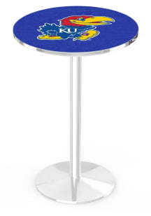 Kansas Jayhawks Chrome Round Base Pub Table