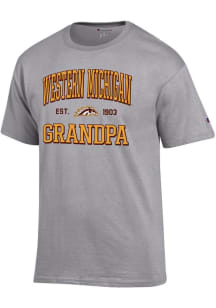 Champion Western Michigan Broncos Grey Est. Date Grandpa Jersey Short Sleeve T Shirt