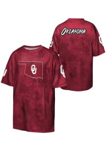 Oklahoma Sooners Youth Crimson Off-Side Short Sleeve T-Shirt