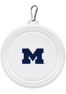 Michigan Wolverines Collapsible Silicone Dog Pet Bowl Blue