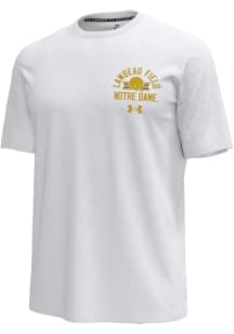 Under Armour Notre Dame Fighting Irish White Shamrock Series Lambeau Field Short Sleeve Fashion T..