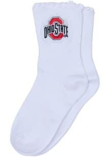Ohio State Buckeyes Lettuce Hem Youth Quarter Socks