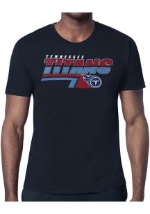 Starter Tennessee Titans Navy Blue Logo Push Short Sleeve T Shirt