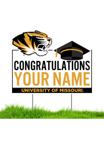 Missouri Tigers Personalized Congratulations Grad Yard Sign - White