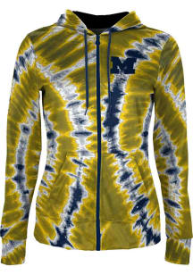 ProSphere Michigan Wolverines Womens Navy Blue Tie Dye Light Weight Jacket