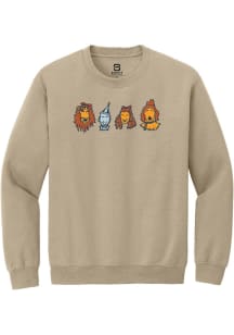 Summit Sportswear Wizard of Oz Mens Brown Characters Long Sleeve Crew Sweatshirt